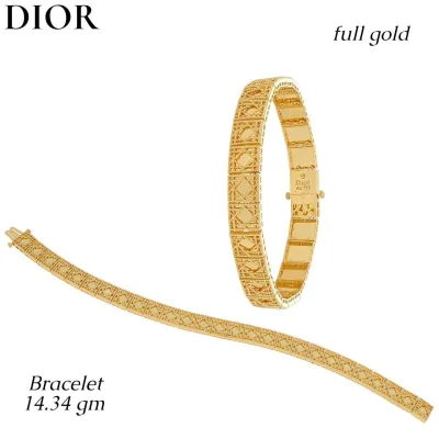 سوار ذهب بنقشة القصب